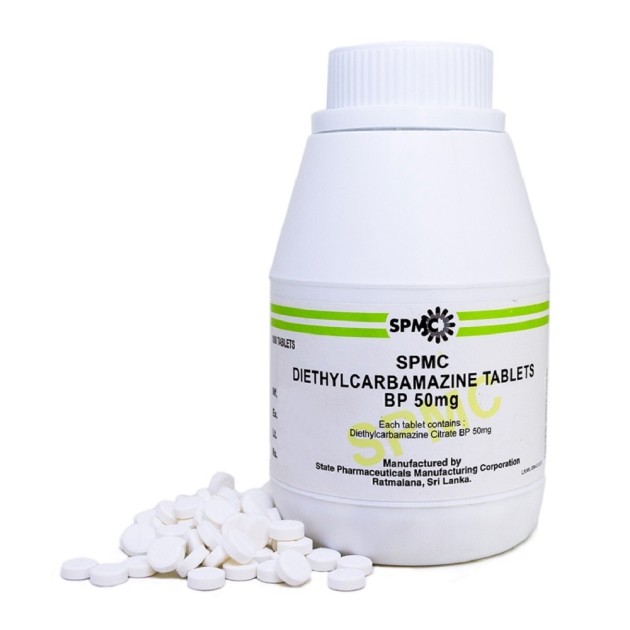 Diethylcarbamazin Tablets BP 50 mg